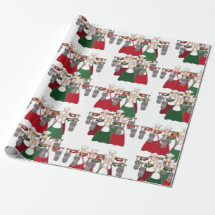 Papier Cadeau 12 jours d'Un-Traite de domestiques de Noël 8