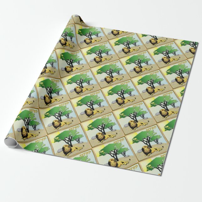 Papier Cadeau 12 Tribus D'Israël Juda Art Papier Enveloppant (Déroulé)