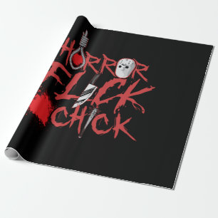 Papier Cadeau 13.Film d'horreur Horreur Flick Chick Knife Hockey