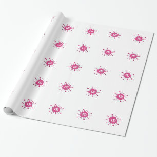 Papier Cadeau 13ème anniversaire, enveloppe de cadeau rose