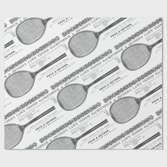 Papier Cadeau 1892 Tennis Racquet Pelouse Tennis Sports Sport (Plat)