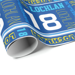Papier Cadeau 18ème enveloppe personnalisée de sport