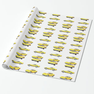 Papier Cadeau 1970 Corvette : Fin jaune :