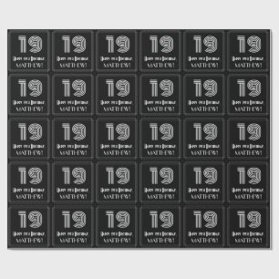 Papier Cadeau 19ème Anniversaire : Regard inspiré par art déco
