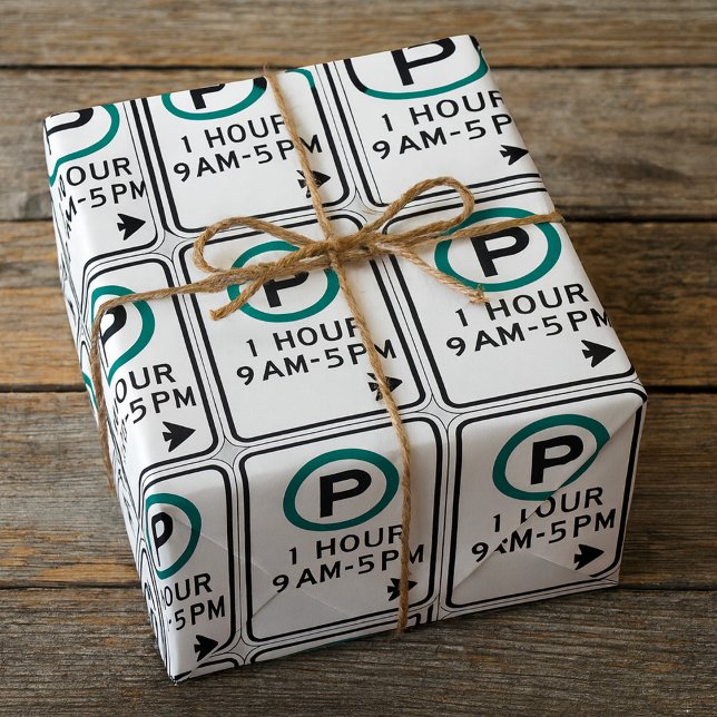 Papier Cadeau 1 Heure De Parking Pour Zones De Parking Contrôlée (Créateur téléchargé)