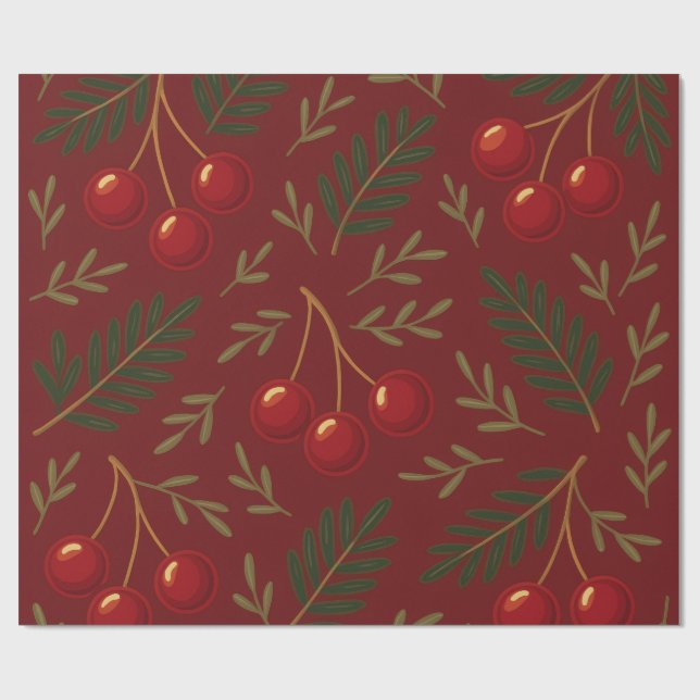 Papier Cadeau 🎄 1. Sweet Cherry Holiday Charm Collection (Plat)