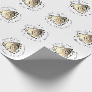 Papier Cadeau 1er, 8e, 19e, 50e anniversaire de Mariage