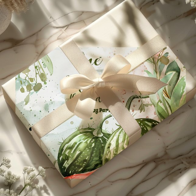 Papier Cadeau 1er anniversaire de la pastèque (Créateur téléchargé)