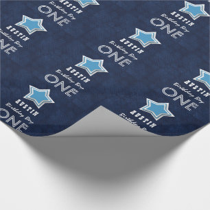Papier Cadeau 1er Anniversaire Garçon Un An Old Navy White Star 