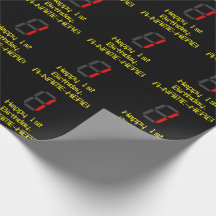 1er anniversaire : Rouge Digital Horloge Style "1"