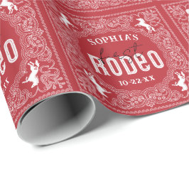 Papier Cadeau 1er Rodeo Anniversaire Papier d'enveloppement - We