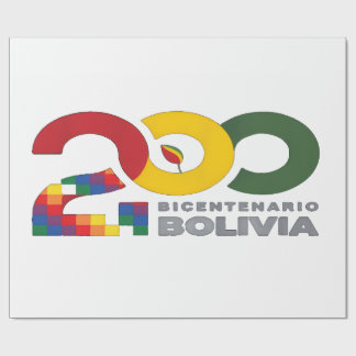 Papier Cadeau 200 años bicentenario de Bolivia