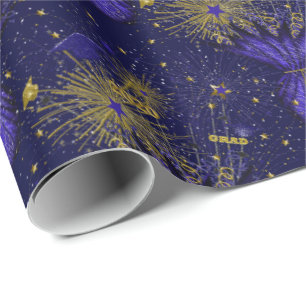 Papier Cadeau 2020 Grad Centerpiece-bleu foncé-cadeau enveloppem