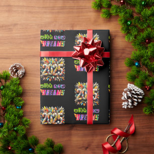 Papier Cadeau 2025 Avec De Nouveaux Rêves