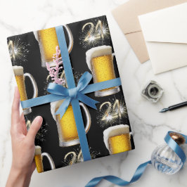 Papier Cadeau 21e anniversaire Sparklers dans Beer Mug