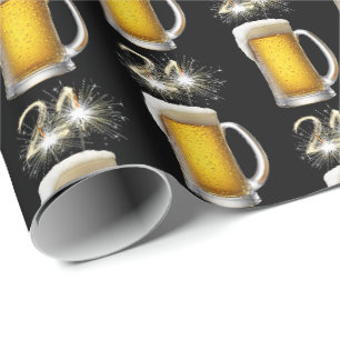 Papier Cadeau 21e anniversaire Sparklers en bière