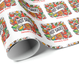 Papier Cadeau 22 janvier - Journée de la sauce chaude