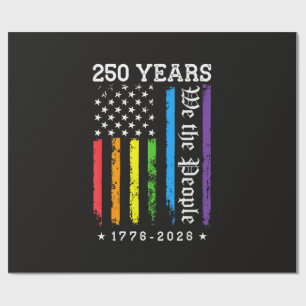 Papier Cadeau 250 Ans de 250e Anniversaire Américain LGBT Pr