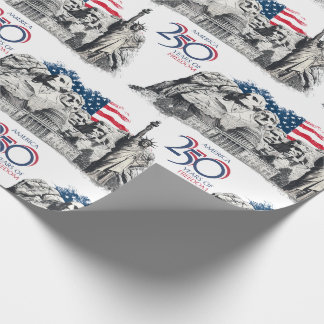 Papier Cadeau 250 ans de liberté Indépendance des États-Unis