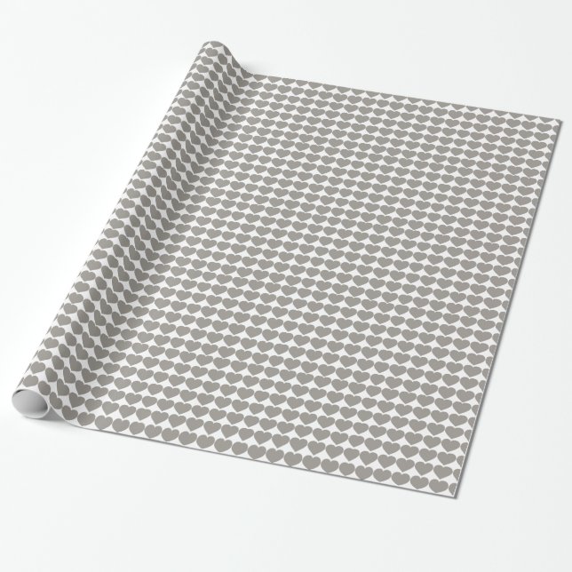 Papier Cadeau 25e anniversaire coeur d'argent (Déroulé)