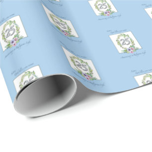 Papier Cadeau 25e anniversaire de la couronne catholique des nat