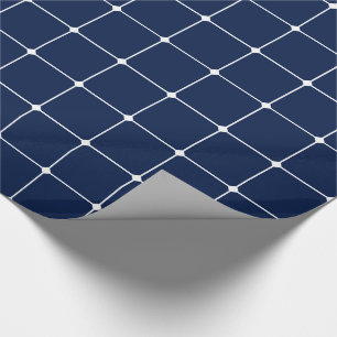 Papier Cadeau 260216 Grille v2 - Blanc sur Bleu #001744