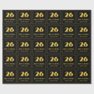 Papier Cadeau 26e anniversaire - Art Déco Inspiré Look "26" & No
