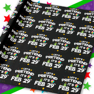 Papier Cadeau 29 fév Jour du baut Faisons semblant Année du baut