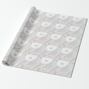 Papier Cadeau 30e anniversaire du Mariage Pearl