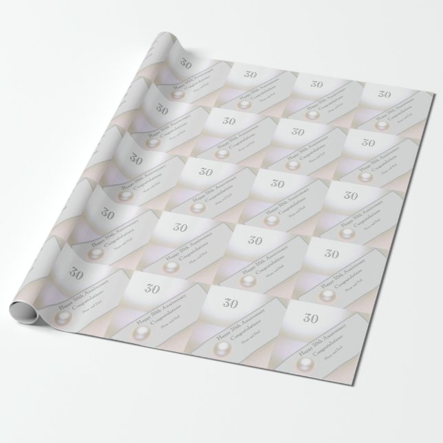 Papier Cadeau 30e anniversaire du Mariage Pearl (Déroulé)