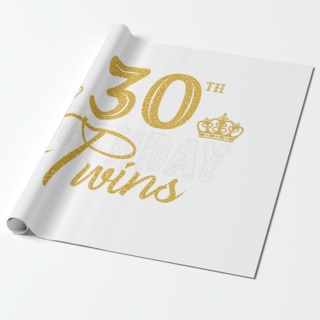 Papier Cadeau 30e Anniversaire Jumeaux 30 Ans Jumeau Frère et  (Déroulé)