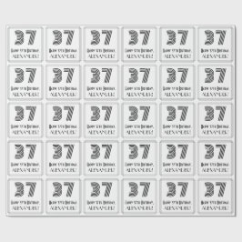 Papier Cadeau 37ème anniversaire : Art Déco Style inspiré "37" +