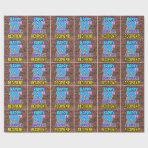 Papier Cadeau 39e anniversaire : Amusant, Graffiti urbain inspir