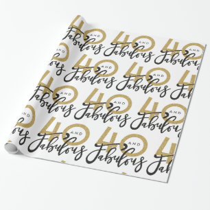Papier Cadeau 40 et enveloppe de cadeau fabuleuse