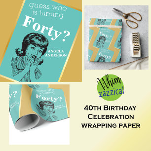 Papier Cadeau 40e anniversaire 🎁 fête des femmes