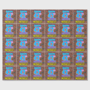 Papier Cadeau 42e anniversaire : Amusant, Graffiti urbain inspir