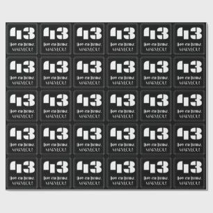 Papier Cadeau 43e anniversaire : Art Déco Inspiré Look "43" & No