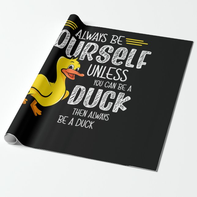 Papier Cadeau 45.Canard en caoutchouc pour les amateurs de canar (Déroulé)