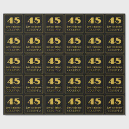 Papier Cadeau 45e anniversaire - Art Déco Inspiré Look "45" & No