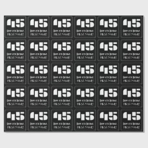 Papier Cadeau 45e anniversaire : Art Déco Inspiré Look "45" & No