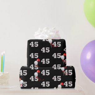 Papier Cadeau 45e Anniversaire Bouquet Bouquet Papier d'envelopp