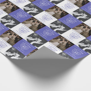 Papier Cadeau 45e anniversaire du Mariage Sapphire 2 photos bleu