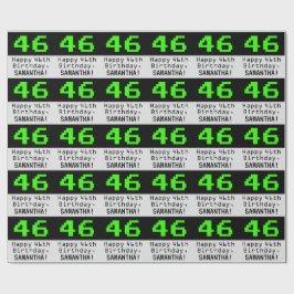 Papier Cadeau 46e anniversaire - Nerdy / Geeky Style "46" et nom