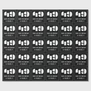 Papier Cadeau 49e anniversaire : Art Déco Inspiré Look "49" & No