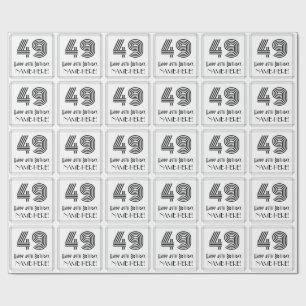 Papier Cadeau 49e anniversaire : Art Déco Style inspiré "49" + N