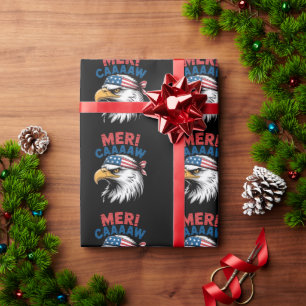 Papier Cadeau 4 juillet Aigle Liberté Patriotique