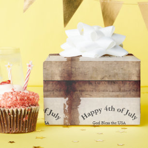 Papier Cadeau 4 juillet Déclaration 📜 d'indépendance