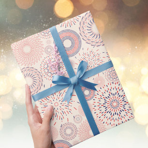 Papier Cadeau 4 juillet Motif de la Fête de l'Indépendance
