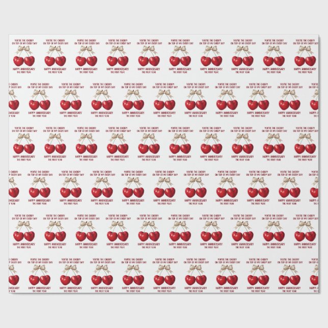 Papier Cadeau 4th Anniversary Card, Fruit Anniversary Ornament (Plat)