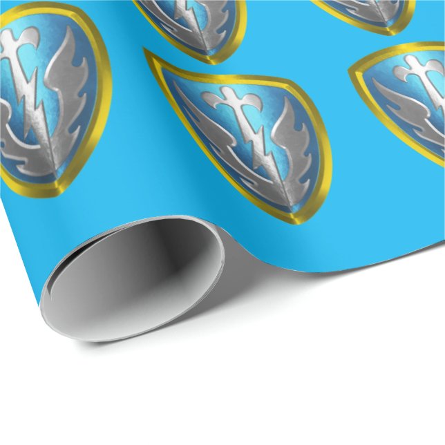 Papier Cadeau 504e brigade de renseignement militaire (Coin rond)